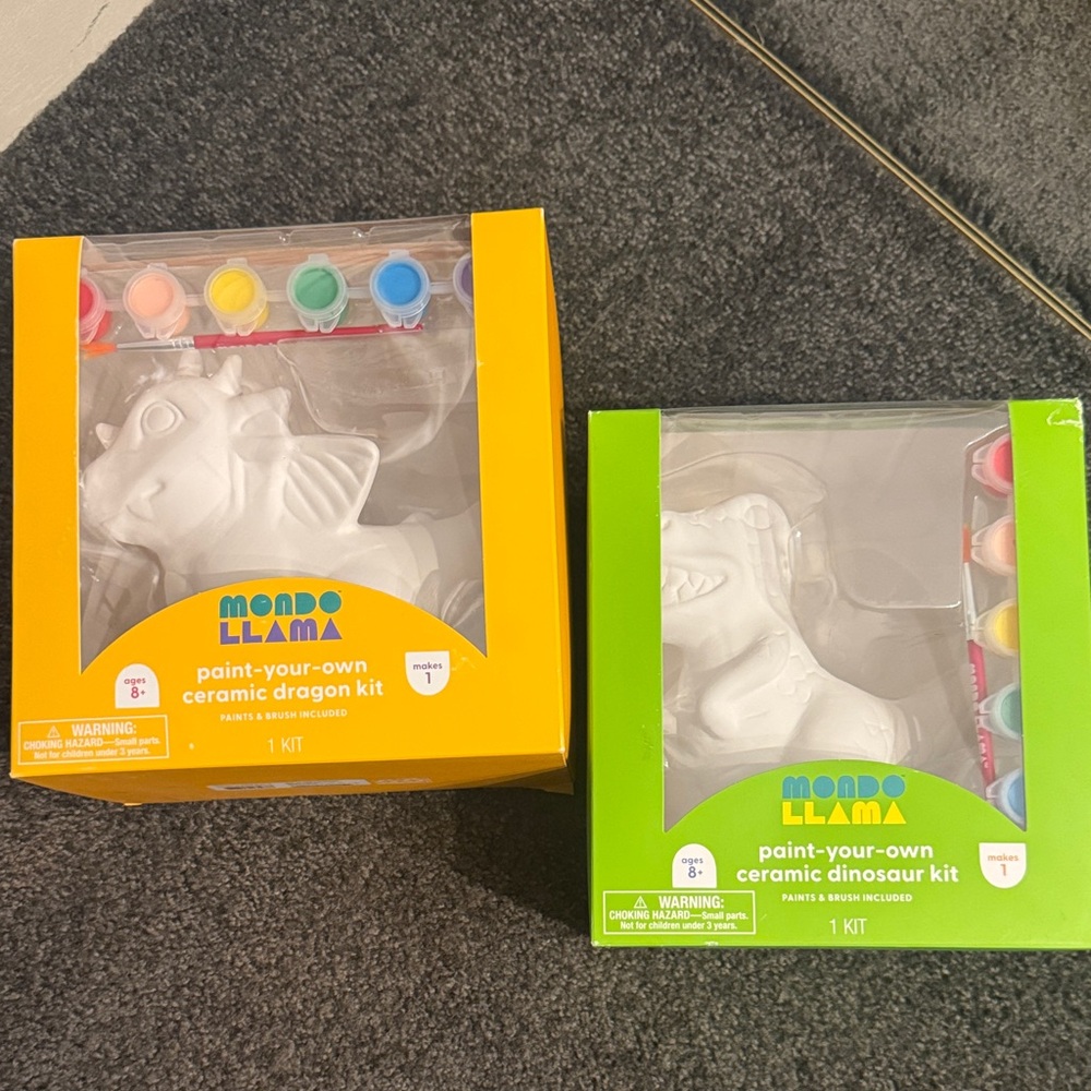 Mondo Llama Paint-Your-Own Ceramic Dragon and Dinosaur Kit - Multicolor